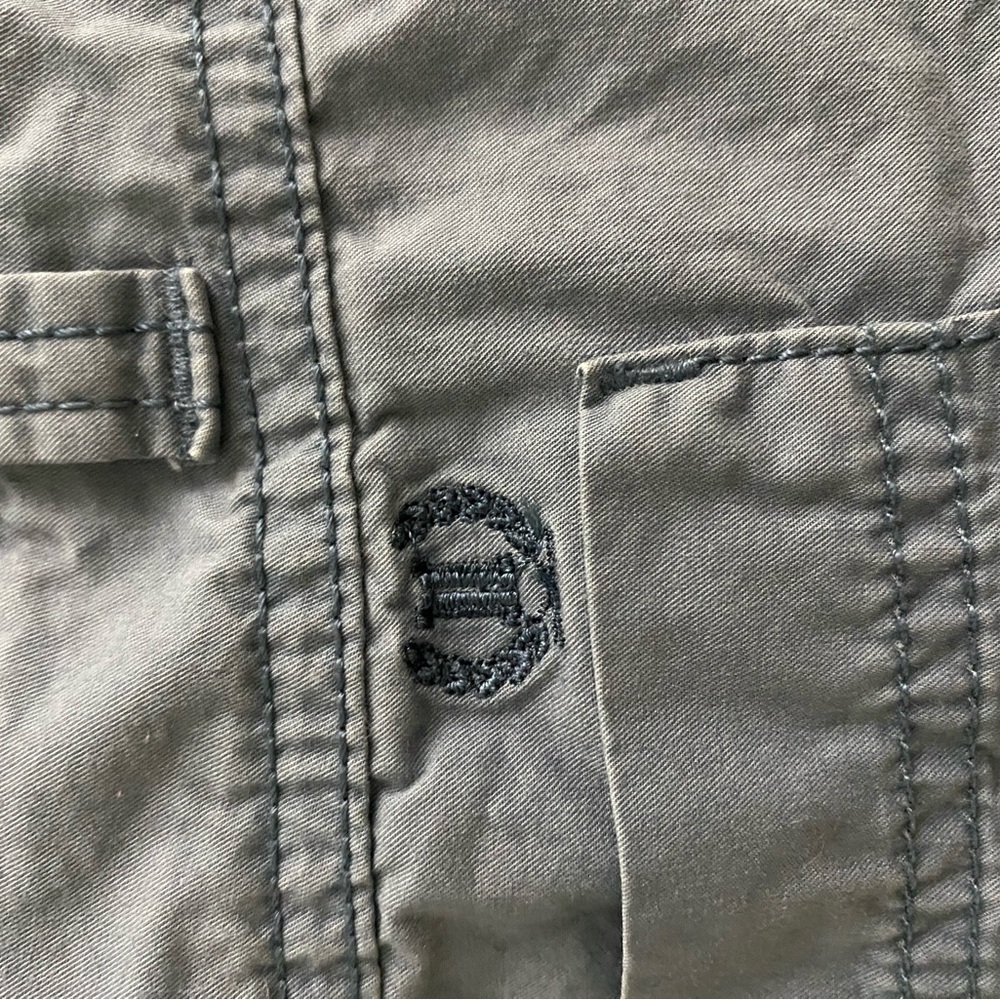 ❤️🥰Izod Capri Tie Cropped Ankle Gray Blue Cargo Leisure Pants - Picture 7 of 9